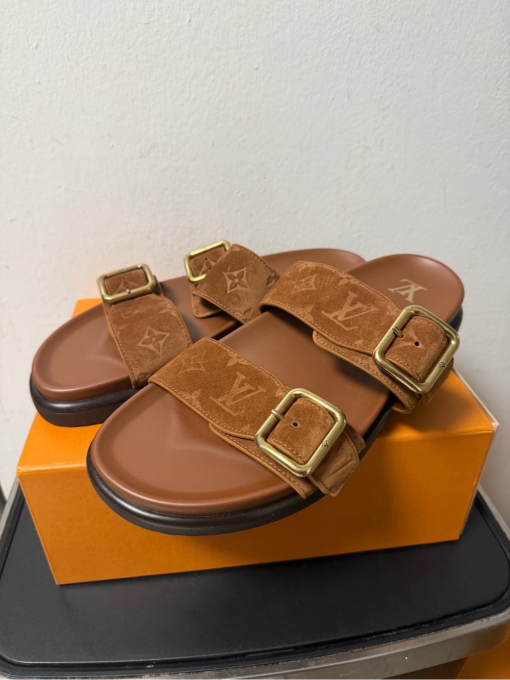 Louis Vuitton LV Monogram Venice Mules Sandals 1AIZV2 Mens LV Size 9 US 10 Brown - Picture 7 of 16